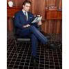 imageWULFUL Mens 2 Piece Suits Slim Fit Two Button Blazer Jacket Pants Set for PartyWedding and BusinessNavy