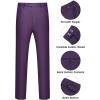 imageWULFUL Mens 2 Piece Suits Slim Fit Two Button Blazer Jacket Pants Set for PartyWedding and BusinessPurple