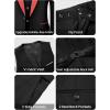 imageWULFUL Mens 3 Piece Suits Slim Fit Tuxedo Suit Set One Button Shawl Lapel Blazer Jacket Vest Pants Set for Prom BusinessBlack Red Lapel