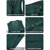 imageWULFUL Mens 3 Piece Suits Slim Fit Tuxedo Suit Set One Button Shawl Lapel Blazer Jacket Vest Pants Set for Prom BusinessDark Green