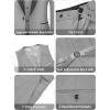 imageWULFUL Mens 3 Piece Suits Slim Fit Tuxedo Suit Set One Button Shawl Lapel Blazer Jacket Vest Pants Set for Prom BusinessLight Grey