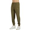 imageWULFUL Mens Athletic Running Joggers Workout Gym Pants Lightweight Track Casual Pant with Zipper PocketsArmy Green