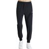 imageWULFUL Mens Athletic Running Joggers Workout Gym Pants Lightweight Track Casual Pant with Zipper PocketsBlack