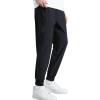 imageWULFUL Mens Athletic Running Joggers Workout Gym Pants Lightweight Track Casual Pant with Zipper PocketsBlack