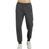 imageWULFUL Mens Athletic Running Joggers Workout Gym Pants Lightweight Track Casual Pant with Zipper PocketsDark Grey
