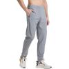 imageWULFUL Mens Athletic Running Joggers Workout Gym Pants Lightweight Track Casual Pant with Zipper PocketsGrey026