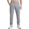 imageWULFUL Mens Athletic Running Joggers Workout Gym Pants Lightweight Track Casual Pant with Zipper PocketsGrey026