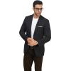 imageWULFUL Mens Casual Blazer Suit Jackets Slim Fit Two Button Sport Coats Lightweight Business JacketBlack