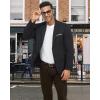 imageWULFUL Mens Casual Blazer Suit Jackets Slim Fit Two Button Sport Coats Lightweight Business JacketBlack