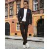 imageWULFUL Mens Casual Blazer Suit Jackets Slim Fit Two Button Sport Coats Lightweight Business JacketBlack