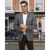 imageWULFUL Mens Casual Blazer Suit Jackets Slim Fit Two Button Sport Coats Lightweight Business JacketDeep Grey