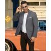 imageWULFUL Mens Casual Blazer Suit Jackets Slim Fit Two Button Sport Coats Lightweight Business JacketDeep Grey