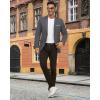 imageWULFUL Mens Casual Blazer Suit Jackets Slim Fit Two Button Sport Coats Lightweight Business JacketDeep Grey