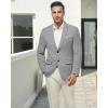 imageWULFUL Mens Casual Blazer Suit Jackets Slim Fit Two Button Sport Coats Lightweight Business JacketLight Grey