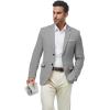 imageWULFUL Mens Casual Blazer Suit Jackets Slim Fit Two Button Sport Coats Lightweight Business JacketLight Grey