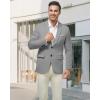 imageWULFUL Mens Casual Blazer Suit Jackets Slim Fit Two Button Sport Coats Lightweight Business JacketLight Grey