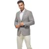 imageWULFUL Mens Casual Blazer Suit Jackets Slim Fit Two Button Sport Coats Lightweight Business JacketLight Grey