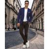 imageWULFUL Mens Casual Blazer Suit Jackets Slim Fit Two Button Sport Coats Lightweight Business JacketNavy