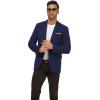 imageWULFUL Mens Casual Blazer Suit Jackets Slim Fit Two Button Sport Coats Lightweight Business JacketNavy