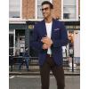 imageWULFUL Mens Casual Blazer Suit Jackets Slim Fit Two Button Sport Coats Lightweight Business JacketNavy