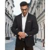 imageWULFUL Mens Casual Sport Coat Blazer Lightweight One Button Suit Jackets BlackNew Small