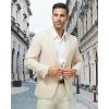imageWULFUL Mens Casual Sport Coat Blazer Lightweight One Button Suit JacketsBeigenew
