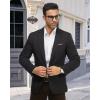 imageWULFUL Mens Casual Sport Coat Blazer Lightweight One Button Suit JacketsBlack
