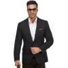 imageWULFUL Mens Casual Sport Coat Blazer Lightweight One Button Suit JacketsBlack