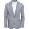 imageWULFUL Mens Casual Sport Coat Blazer Lightweight One Button Suit JacketsBlue