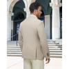 imageWULFUL Mens Casual Sport Coat Blazer Lightweight One Button Suit JacketsLight Brown