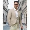 imageWULFUL Mens Casual Sport Coat Blazer Lightweight One Button Suit JacketsLight Brownnew