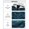 imageWULFUL Mens Cotton Plaid Shirts Jacket Fleece Lined Flannel Shirts with HoodGreen813
