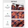 imageWULFUL Mens Cotton Plaid Shirts Jacket Fleece Lined Flannel Shirts with HoodNavy Yellow566