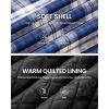imageWULFUL Mens Cotton Plaid Shirts Jacket Fleece Lined Flannel Shirts with HoodNavy768