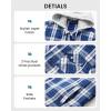 imageWULFUL Mens Cotton Plaid Shirts Jacket Fleece Lined Flannel Shirts with HoodNavy768