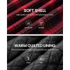 imageWULFUL Mens Cotton Plaid Shirts Jacket Fleece Lined Flannel Shirts with HoodRed711