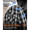 imageWULFUL Mens Flannel Plaid Shirts Jacket Fleece Lined Winter Shirts Soft Warm Coat with Hood for MenBlack758