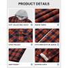 imageWULFUL Mens Flannel Plaid Shirts Jacket Fleece Lined Winter Shirts Soft Warm Coat with Hood for MenNavy Yellow566