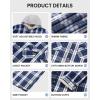 imageWULFUL Mens Flannel Plaid Shirts Jacket Fleece Lined Winter Shirts Soft Warm Coat with Hood for MenNavy768