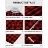 imageWULFUL Mens Flannel Plaid Shirts Jacket Fleece Lined Winter Shirts Soft Warm Coat with Hood for MenRed798