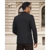 imageWULFUL Mens Herringbone Blazer Jacket Lightweight Casual Sport Coat One Button Suit JacketsBlack