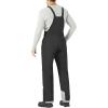 imageWULFUL Mens Insulated Snow Bibs Waterproof Winter Ski Pants Snowboarding OverallsBlack
