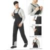 imageWULFUL Mens Insulated Snow Bibs Waterproof Winter Ski Pants Snowboarding OverallsBlack