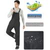 imageWULFUL Mens Insulated Snow Bibs Waterproof Winter Ski Pants Snowboarding OverallsBlack