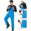 imageWULFUL Mens Insulated Snow Bibs Waterproof Winter Ski Pants Snowboarding OverallsBlue
