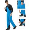 imageWULFUL Mens Insulated Snow Bibs Waterproof Winter Ski Pants Snowboarding OverallsBlue