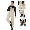 imageWULFUL Mens Insulated Snow Bibs Waterproof Winter Ski Pants Snowboarding OverallsKhaki