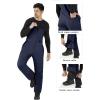 imageWULFUL Mens Insulated Snow Bibs Waterproof Winter Ski Pants Snowboarding OverallsNavy