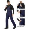imageWULFUL Mens Insulated Snow Bibs Waterproof Winter Ski Pants Snowboarding OverallsNavy