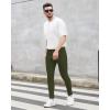 imageWULFUL Mens Jeans Slim Fit Skinny Jeans Stretch Pants Tapered Leg Expandable Waist Denim PantsArmy Green